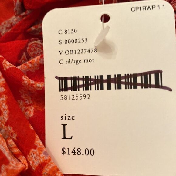 Free People  Seven Wonders Printed Mini Dress in Red - Picture 4 of 6